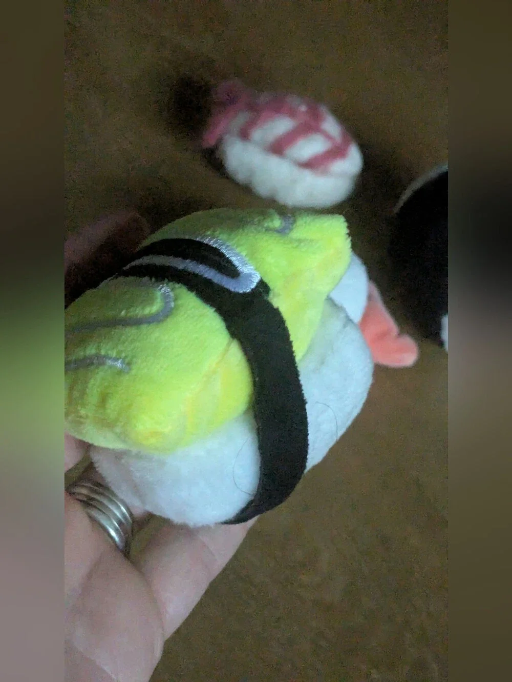 Source Unknown Plush Sushi Cat Toy Set - Pink, Yellow, Black, White